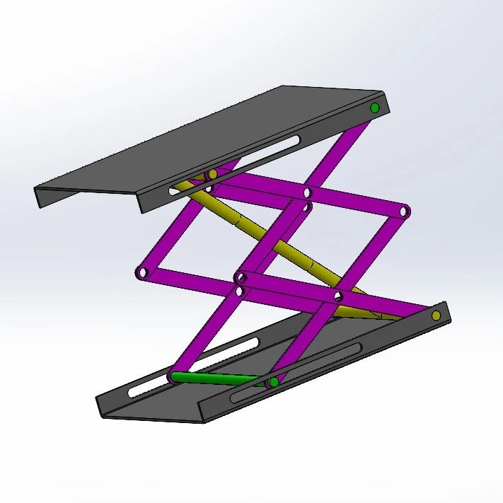 【工程机械】haydraulic scissor lift液压剪叉式升降机构3D图纸