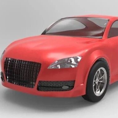 【汽车轿车】TT外框架设计图纸 CATIA 小轿车3D建模 汽车设计图