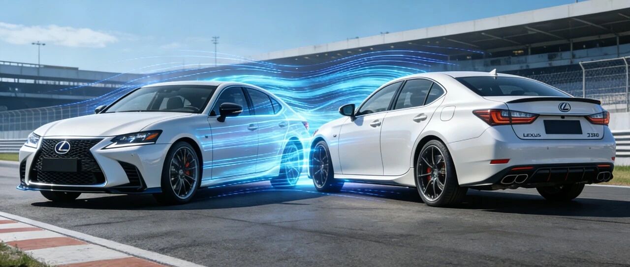 雷克萨斯 GS350 vs F Sport：一个空气动力学改动，竟成胜负关键？（CFD 实测揭秘）