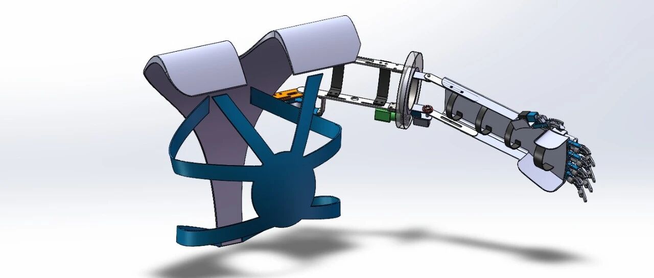 【工程机械】穿戴式机械手臂3D数模图纸 Solidworks20设计