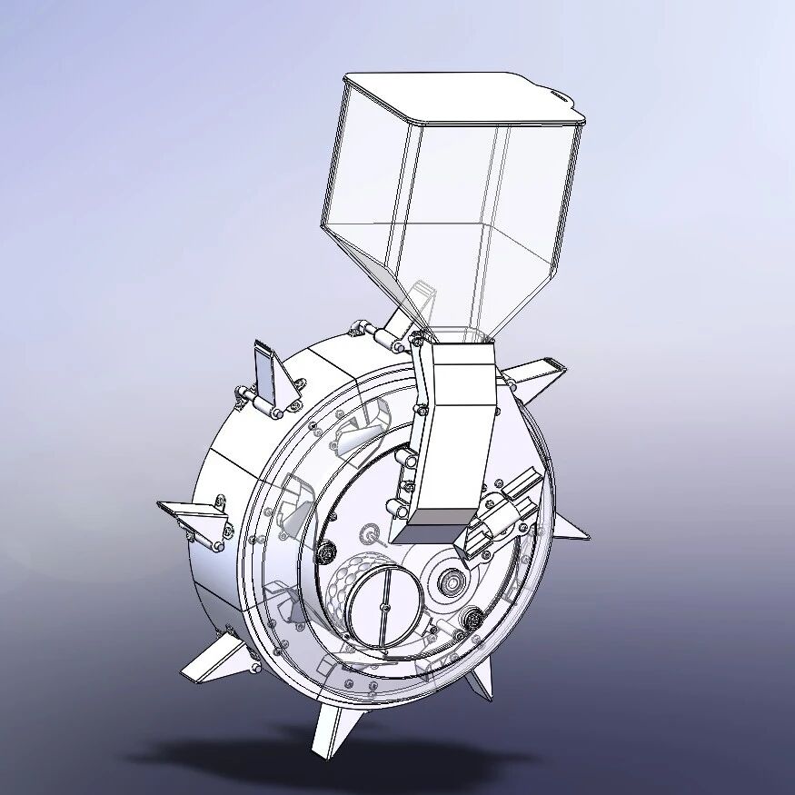 【农业机械】手推式鸭嘴播种机3D数模图纸 Solidworks21设计
