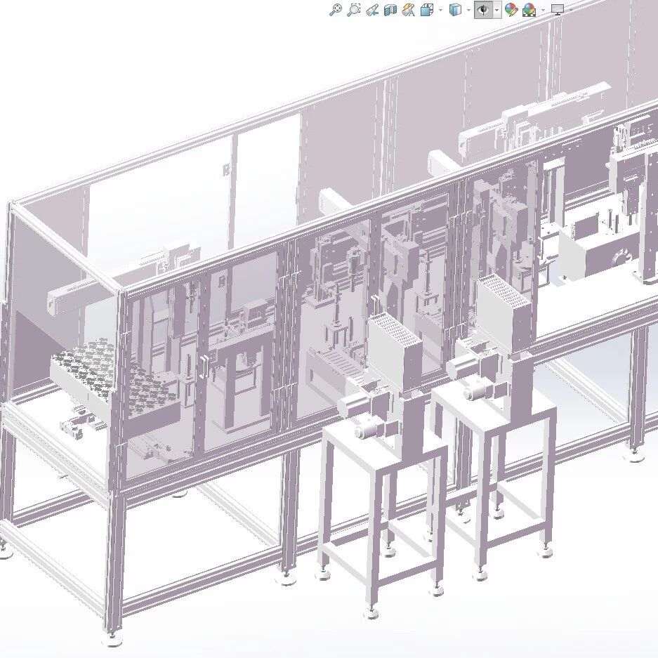 【非标数模】汽车点火线圈自动组装3D数模图纸 step格式