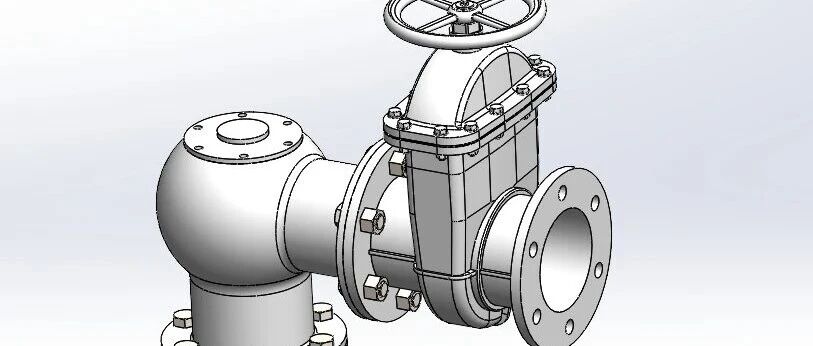 【泵缸阀杆】膜片式排泥阀3D数模图纸 Solidworks22设计