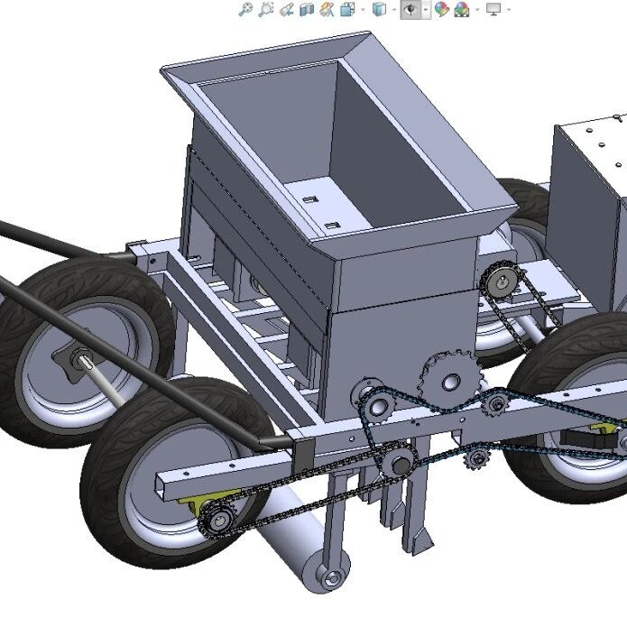 【农业机械】谷物播种机3D数模图纸 Solidworks23设计