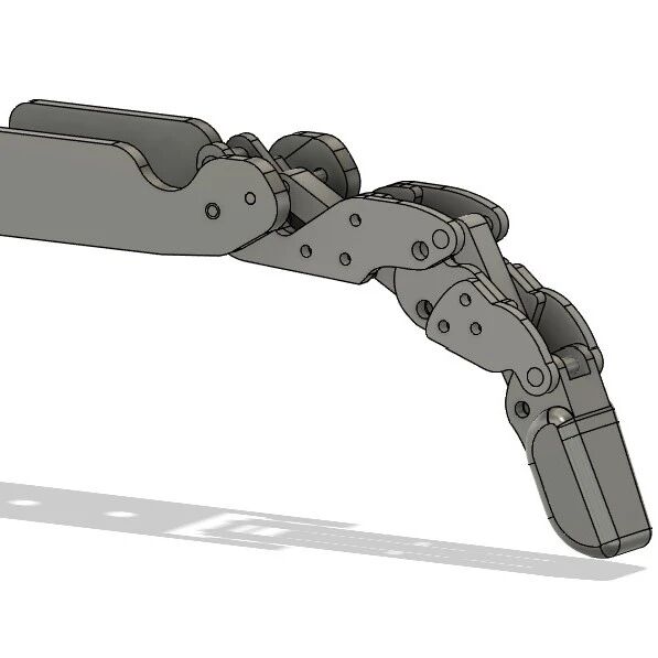 【机器人】欠驱动仿生手指3D数模图纸 STEP格式