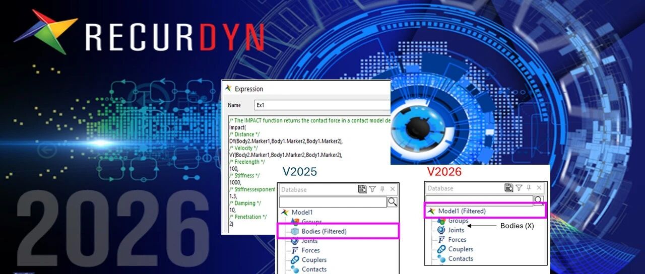 RecurDyn2026新功能—表达式及Database相关功能增强
