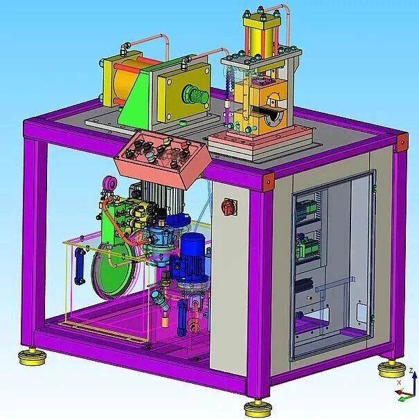【工程机械】pipe forming machine管材成型机3D图纸 STP格式