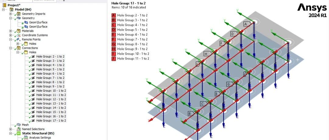 Ansys中使用“Bolt Tools”插件批量导出螺栓反作用力