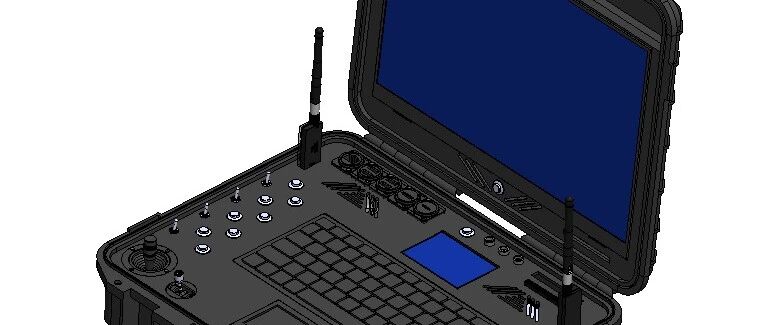【工程机械】便携式无人机控制箱3D数模图纸 Solidworks设计