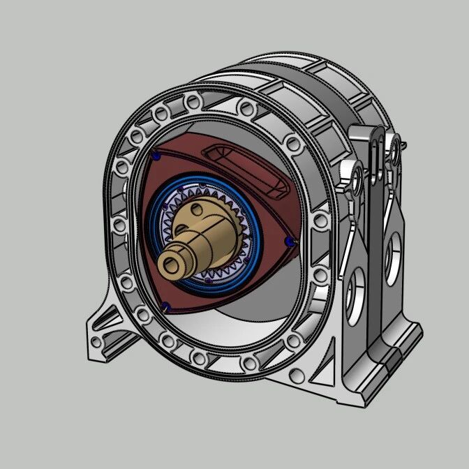 【发动机电机】Rotor Engine转子发动机内部结构3D图纸 STP格式