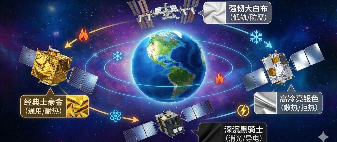 【硬核科普】卫星也要“看脸”？航天器热控“面膜”选用全攻略
