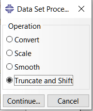 truncate and shift data set in abaqus
