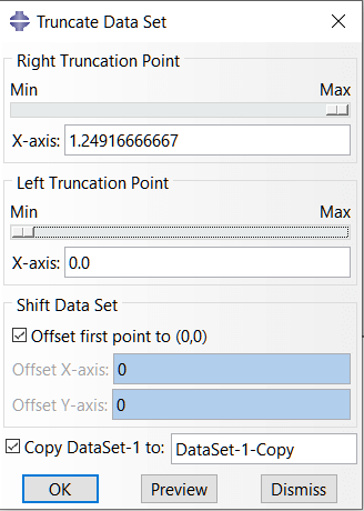 truncate and shift data in different directions