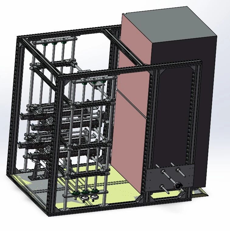 【非标数模】冰箱抽屉疲劳检测机3D数模图纸 step x_t格式