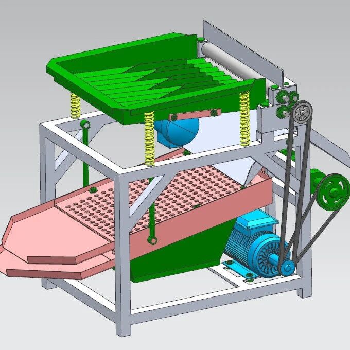 【农业机械】蚕豆去壳机3D数模图纸 ug格式 附STP