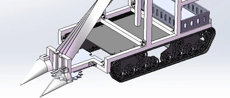【农业机械】履带自行走韭菜收割打捆机3D数模图纸 Solidworks22设计