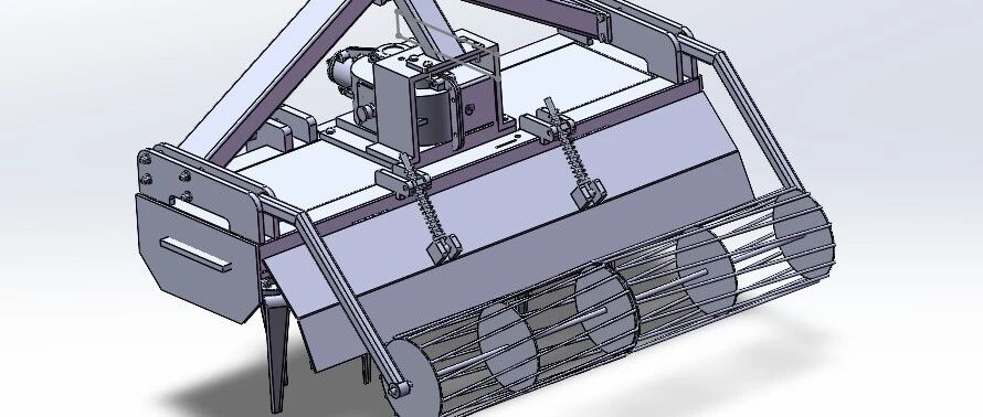 【农业机械】立轴转齿式旋耕机3D数模图纸 Solidworks24设计