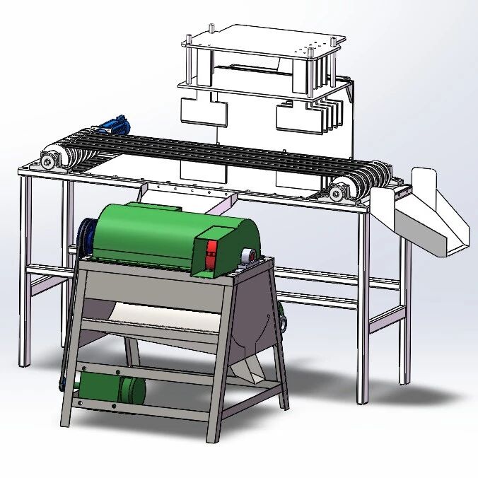 【农业机械】谷物脱粒机3D数模图纸 Solidworks21设计