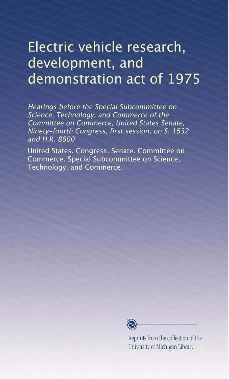 Amazon.com: Electric vehicle research, development, and demonstration ...