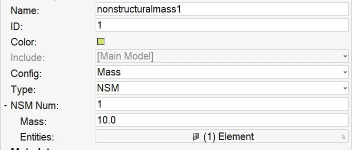OptiStruct 中 NSM 卡片详解：非结构质量定义与分配