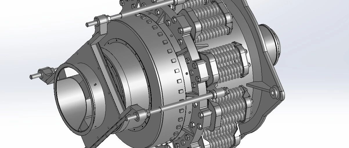 【工程机械】矿用1200圆锥式破碎机3D数模图纸 Solidworks20设计