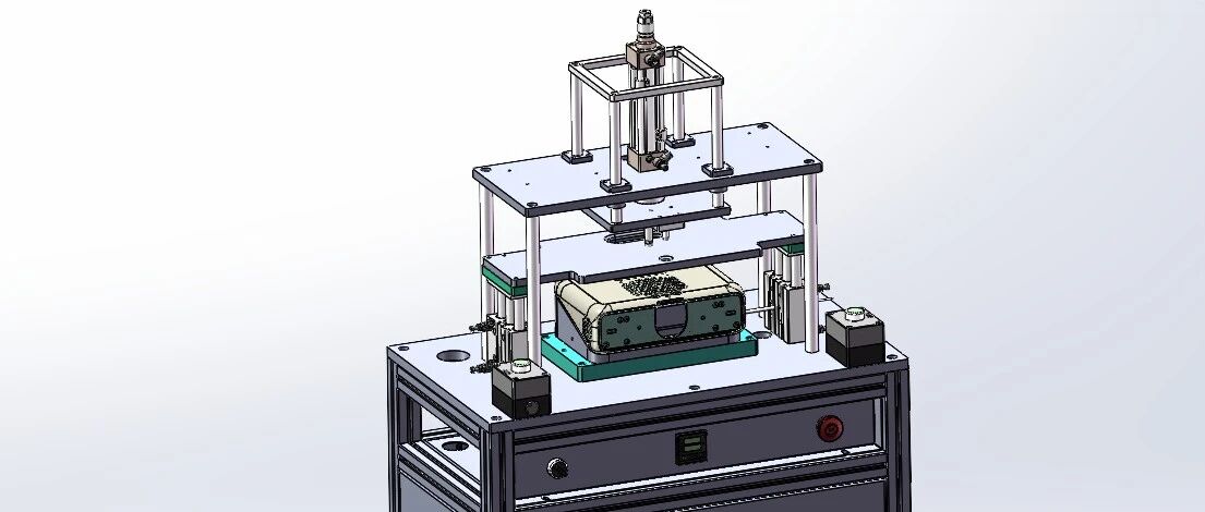 【非标数模】音箱孔位折边设备3D数模图纸 Solidworks24设计