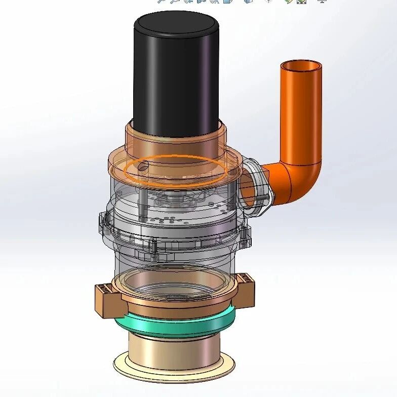 【非标数模】厨余垃圾处理器3D数模图纸 Solidworks24设计
