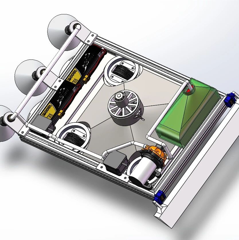 【机器人】负压吸附式擦玻璃机器人3D数模图纸 Solidworks22设计