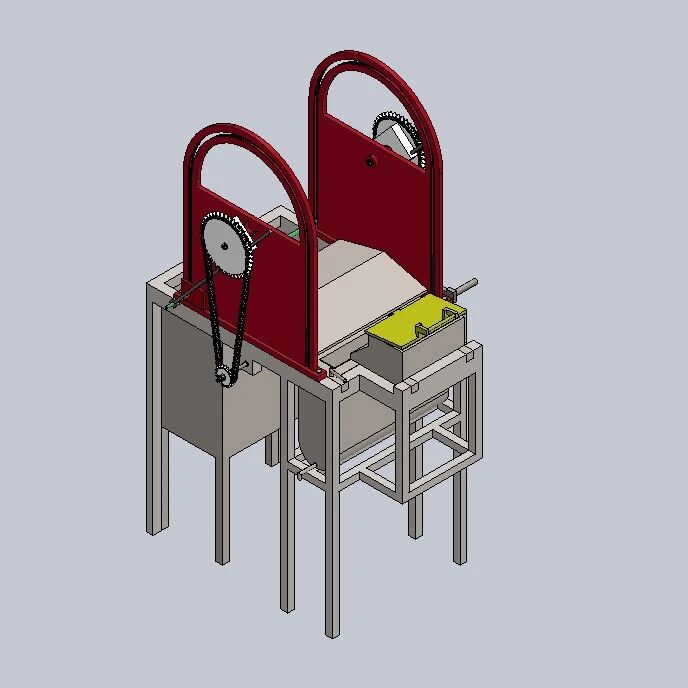 【非标数模】沾蜡机3D图纸 Solidworks20设计