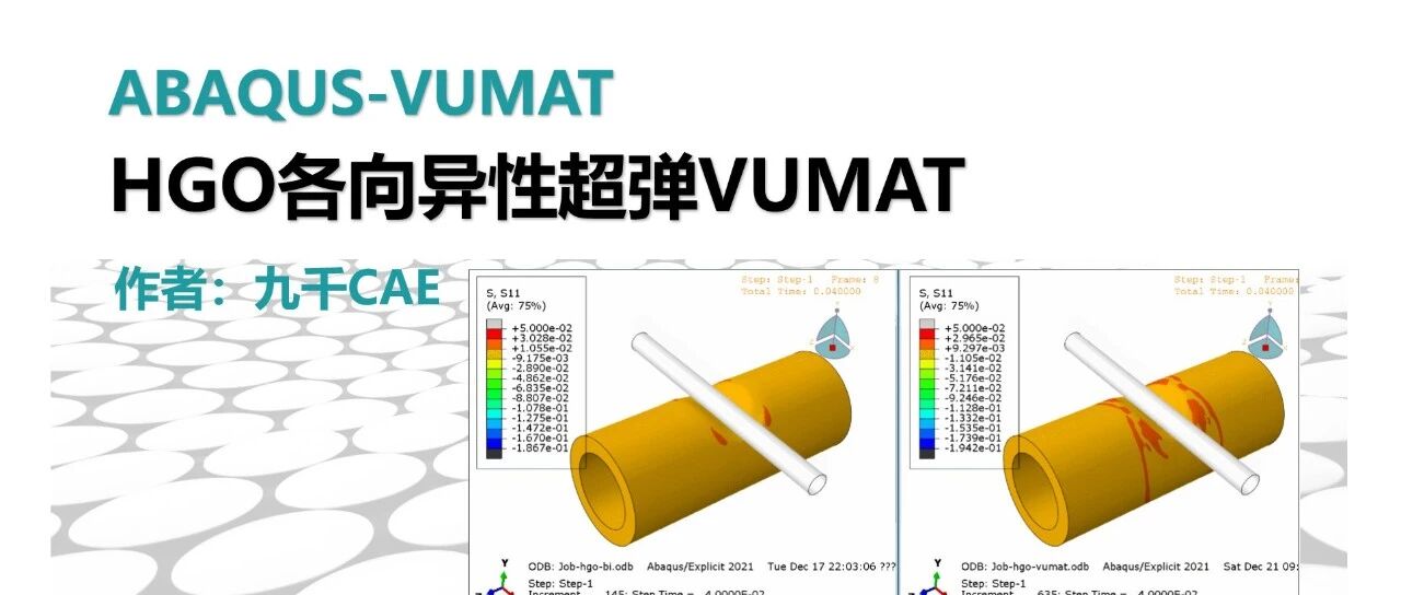 【VUMAT 9】HGO各向异性超弹VUMAT