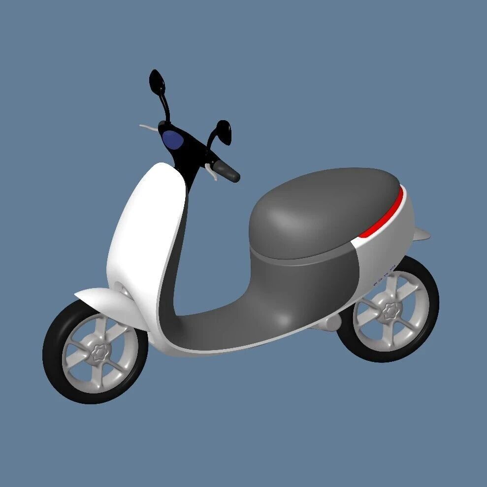【其他车型】Gogoro小踏板摩托车造型3D图纸 STP格式