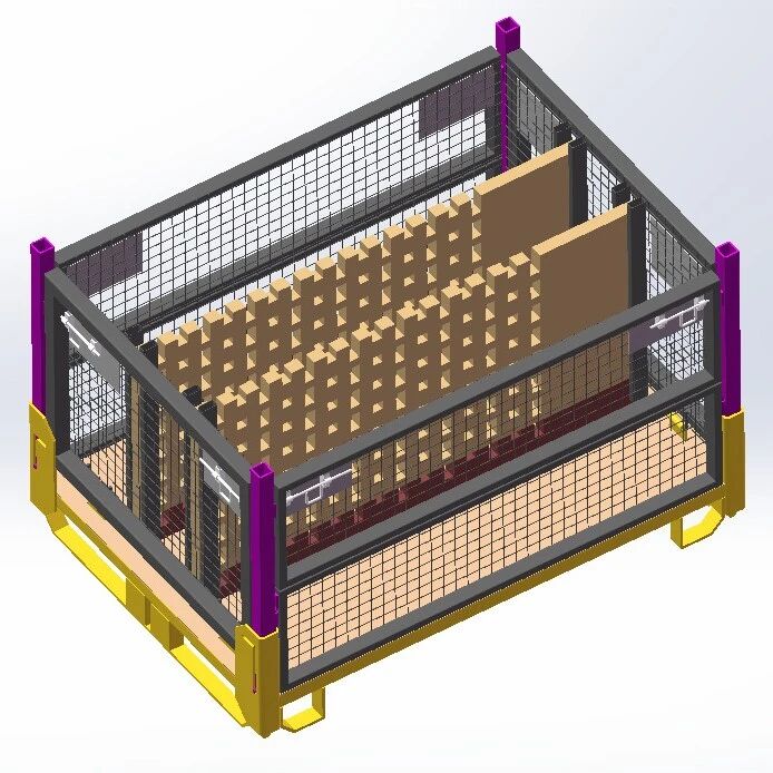 【工程机械】PALLET FOR TORSION ROD扭杆托盘3D数模图纸 IGS格式