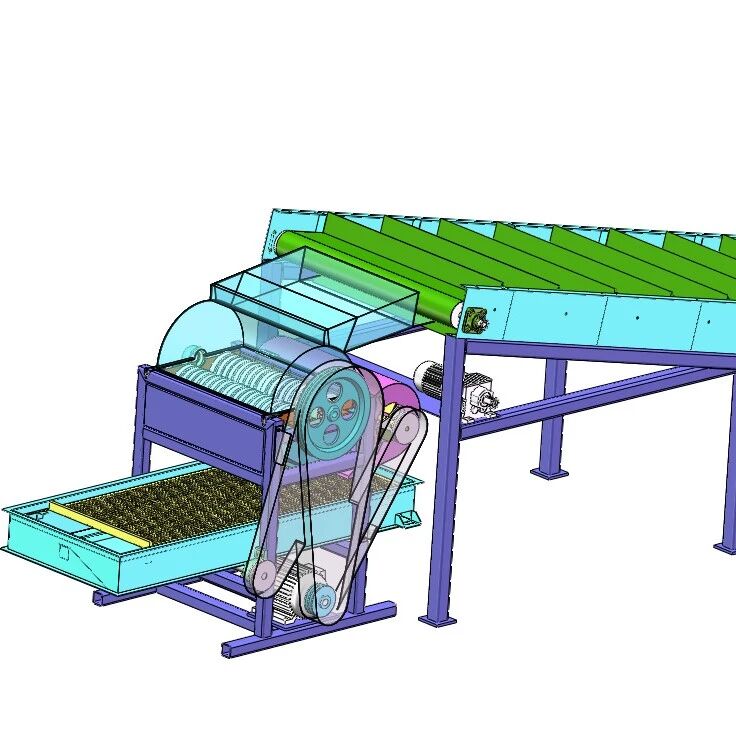 【非标数模】松籽剥壳机3D数模图纸 Solidworks25设计