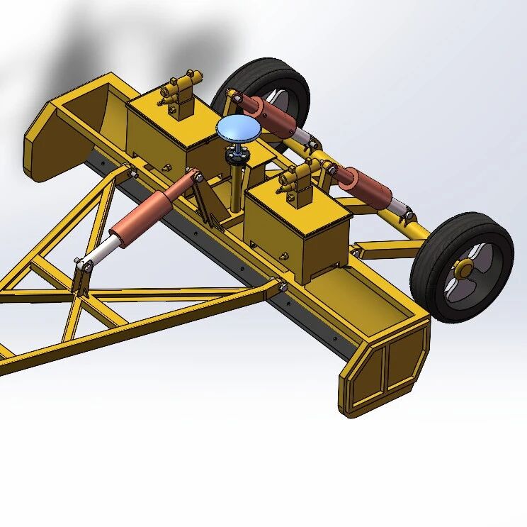 【农业机械】拖拉机后挂平土铲农业农田平地机3D数模图纸 Solidworks24设计