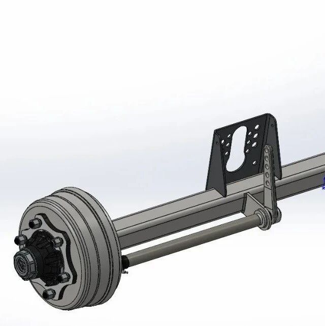 【工程机械】ADR 70х1900半挂车车轴3D图纸 Solidworks设计