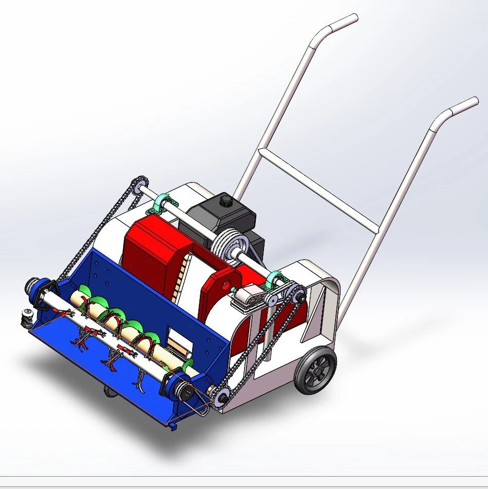 【农业机械】小型牧草收割机3D数模图纸 Solidworks23设计