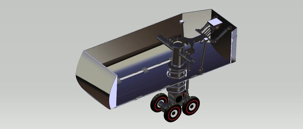【工程机械】概念型飞机起落架样机3D图纸 STP格式