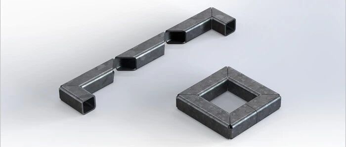 SolidWorks方管切割和折弯成形