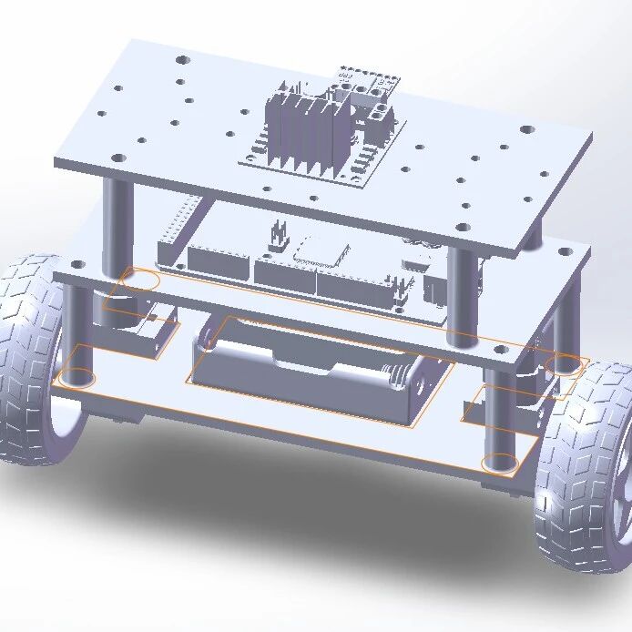 【其他车型】TT电机两轮自平衡玩具小车3D图纸 STEP格式