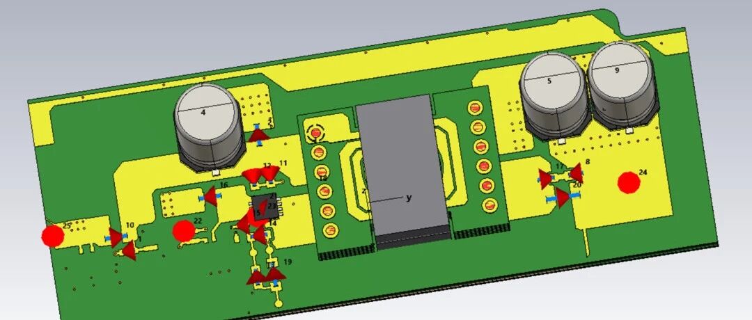 PCB平面变压器设计的正激开关电源基于CST的时域电路仿真