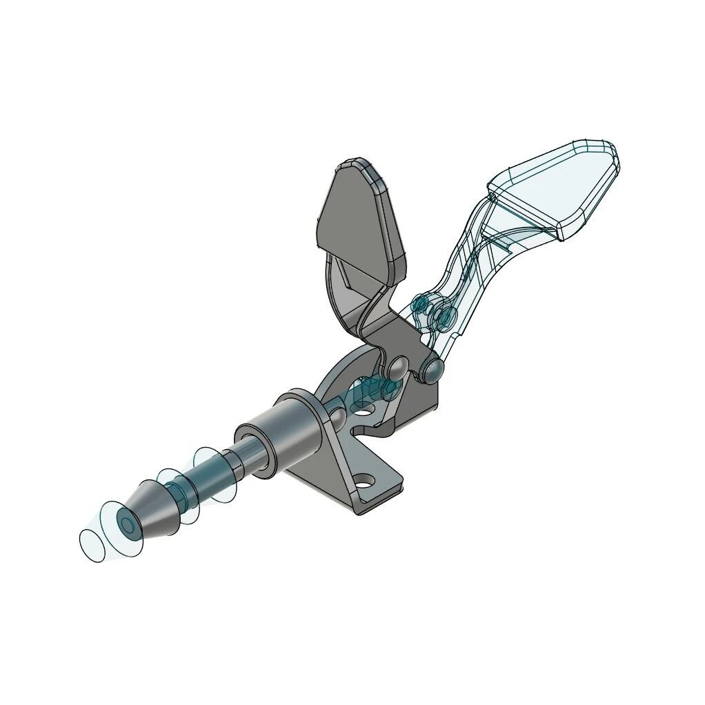 【工程机械】Toggle Clamp微型推拉式快速夹具3D图纸 STEP f3d格式