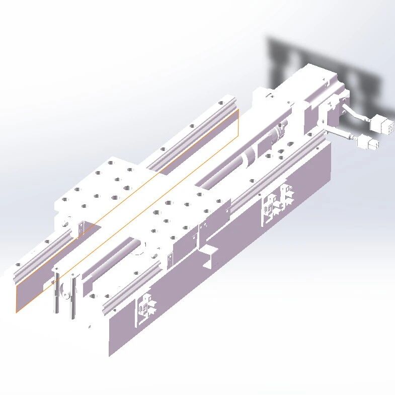 【工程机械】高精度自制丝杆模组3D数模图纸 step格式