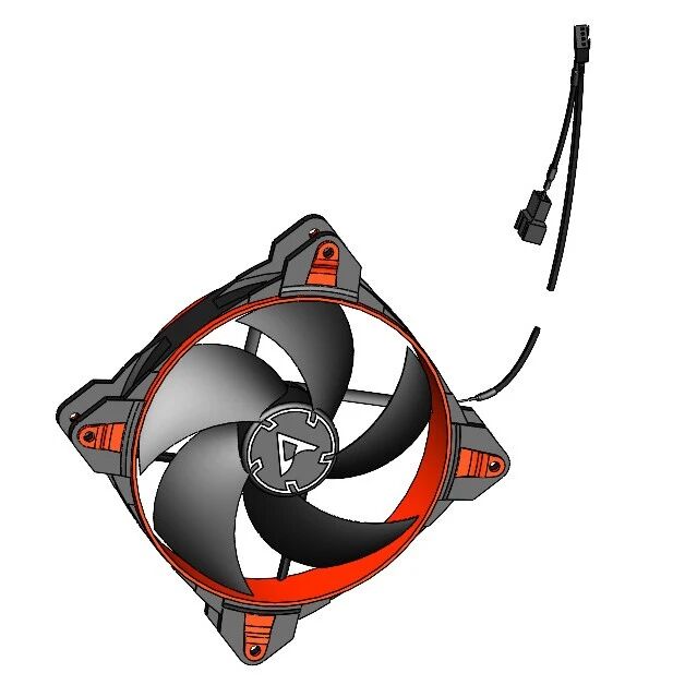 【工程机械】ARCTIC BioniX P140机箱风扇3D图纸 Solidworks设计