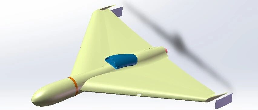 【飞行模型】空中小摩托无人机简易外形3D图纸 STP格式
