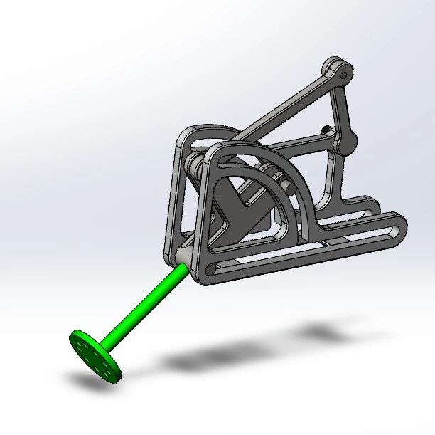 【精巧机构】曲柄连杆槽轮90度转换机构3D图纸 Solidworks设计