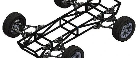 【其他车型】模块化悬架底盘简易结构3D图纸 X_T格式
