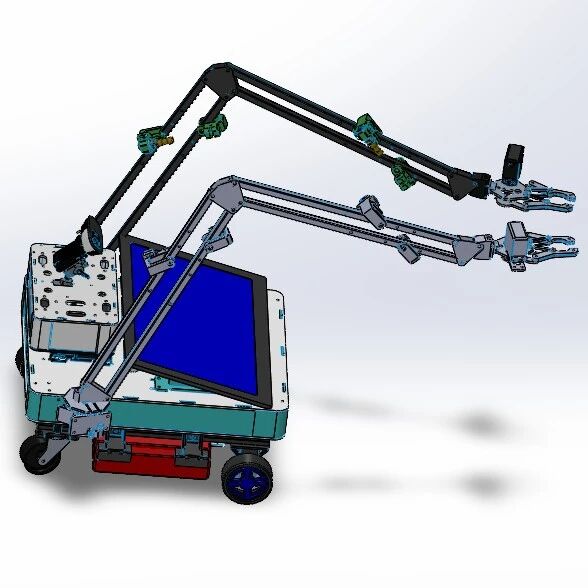 【其他车型】B18 rover transpoter带机械臂的四轮小车3D图纸