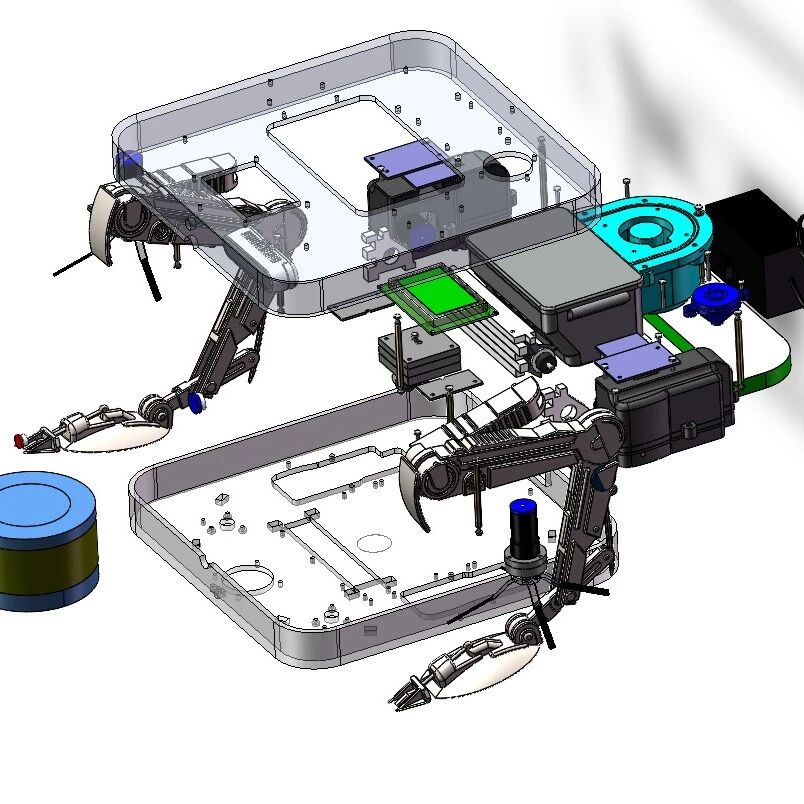 【机器人】爬楼清洁机器人3D数模图纸 Solidworks21设计