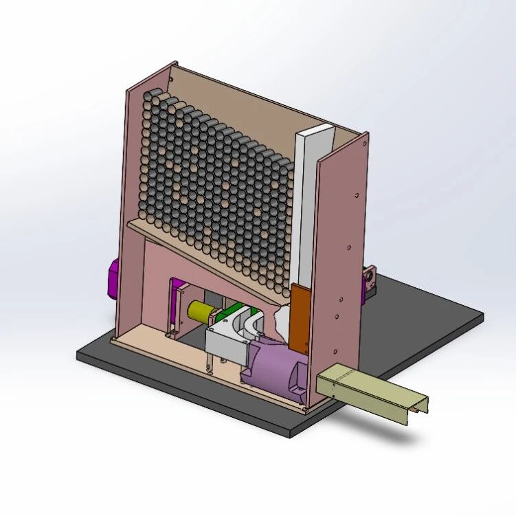 【非标数模】圆筒自动上料机3D数模图纸 Solidworks20设计