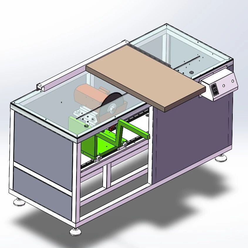 【工程机械】手动木板切割机3D数模图纸 Solidworks20设计 附STEP